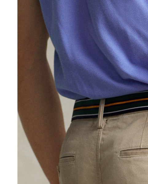 Specially washed to create a timeworn look, these stretch chino trousers are a Polo must-have.