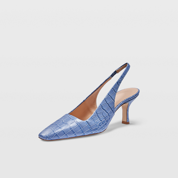 light blue sling backs