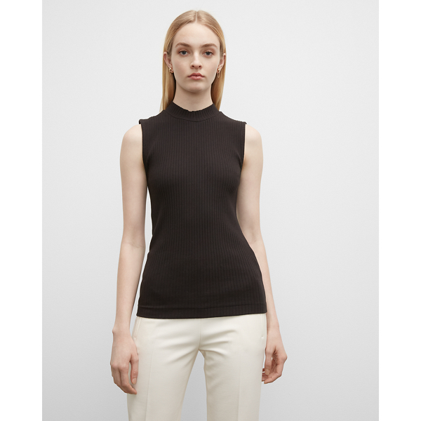 sleeveless mock neck tank