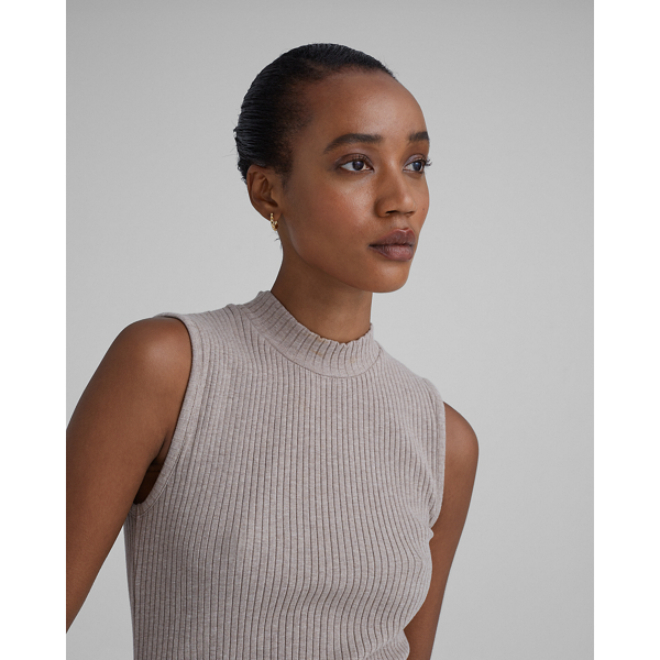 mock neck sleeveless tank