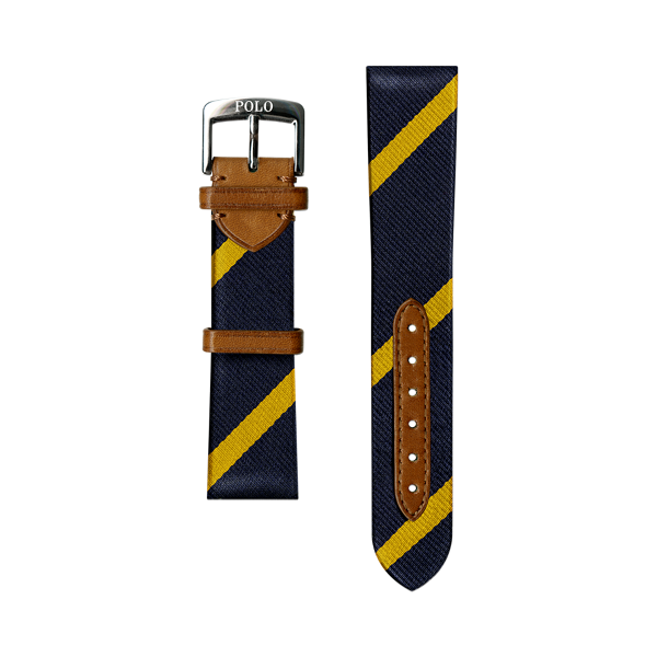 Bracelet de montre en soie rayée