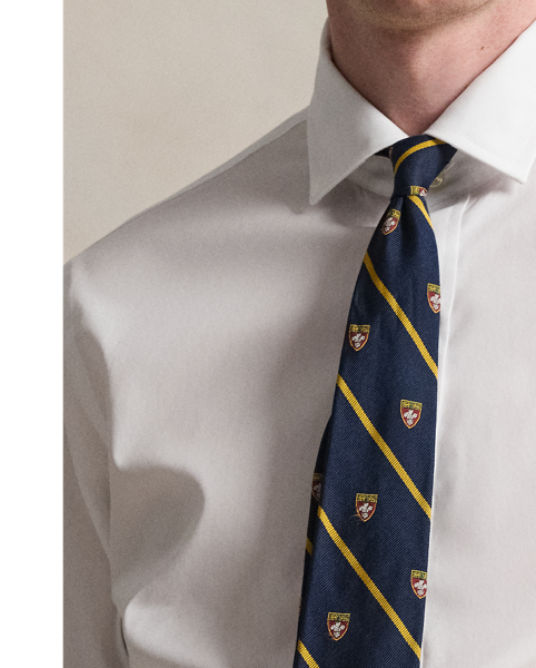 A multi-step process that includes high-tension yarn-spinning gives this shirt's pure cotton fabric a hint of stretch.