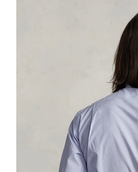 A multi-step process that includes high-tension yarn-spinning gives this shirt's pure cotton fabric a hint of stretch.