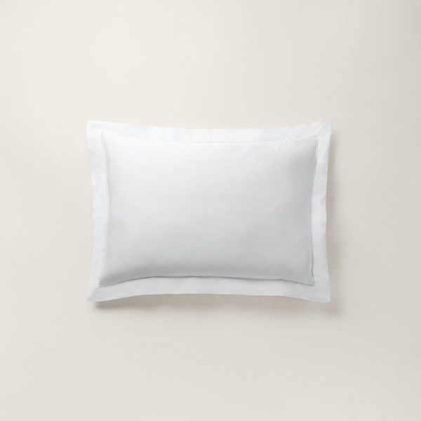 Ralph Lauren Organic Cotton Sateen Border Sham In Parchment