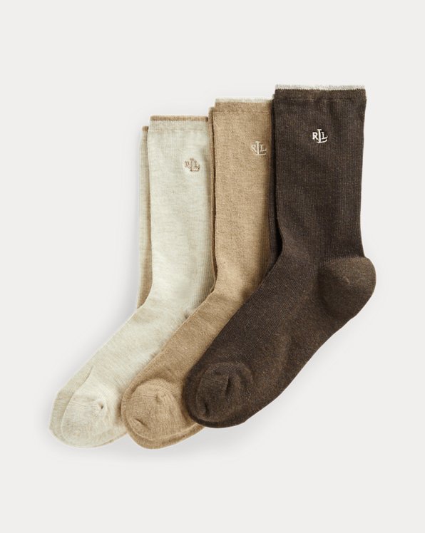 3-pack katoenen sokken met stretch
