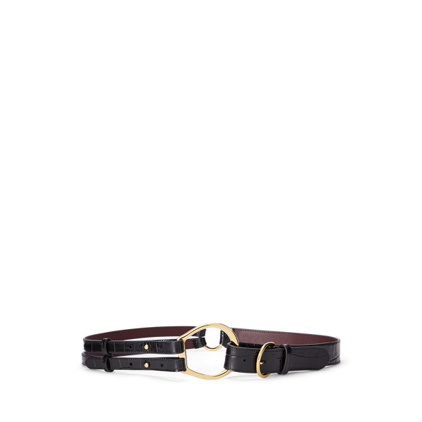 Ceinture en cuir à trois lanières