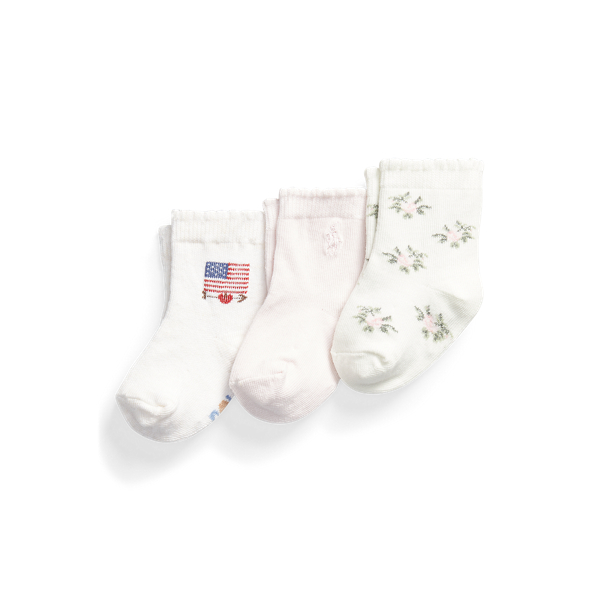Floral Crew Sock 3Pack for Baby Ralph Lauren® NL