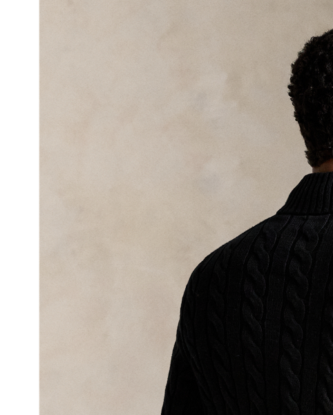 This chunky-knit cotton layer features our iconic cable design and signature embroidered Pony.