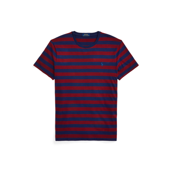 T-shirt ajusté rayé à col rond