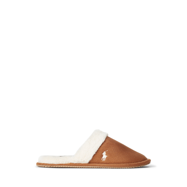 ralph lauren slippers tan