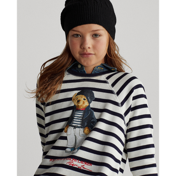 GIRLS 7-14 YEARS Polo Bear Cotton Fleece Dress 7