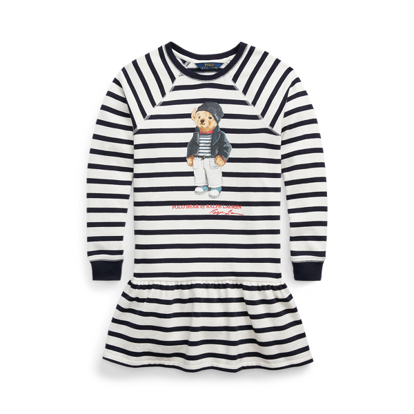 GIRLS 7-14 YEARS Polo Bear Cotton Fleece Dress 2