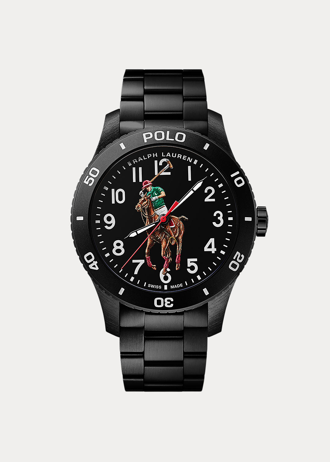 Polo Ralph Lauren Zwarte roestvrijstalen horlogeband 2