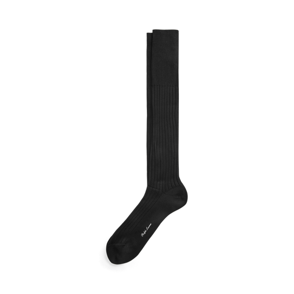 Polo Ralph Lauren Ralph Lauren Rib-knit Cotton Trouser Socks In Navy