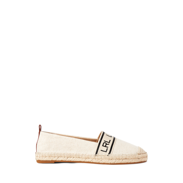 Ralph Lauren Logo-strap Detail Espadrilles In Natural