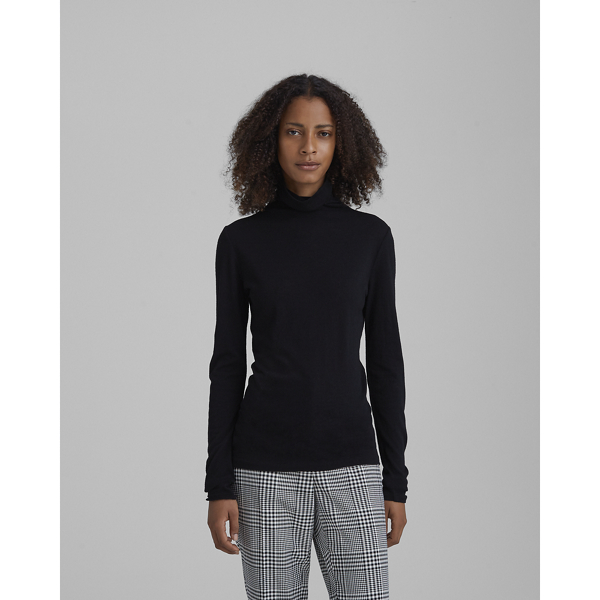 Image of Club Monaco Black Julie Turtleneck in Size L