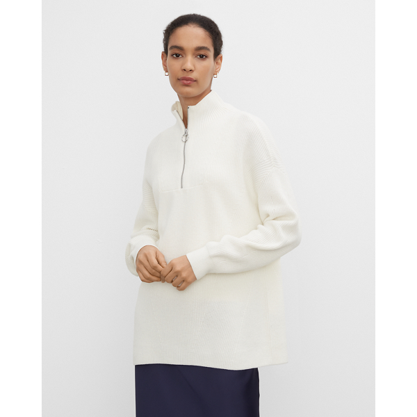 pullover sweater with zipper