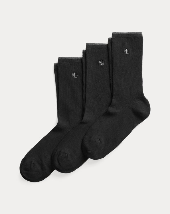 3-pack katoenen sokken met stretch