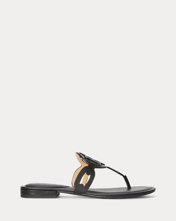 Audrie Burnished Leather Sandal