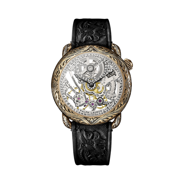 45 MM Engraved Rose Gold Skeleton
