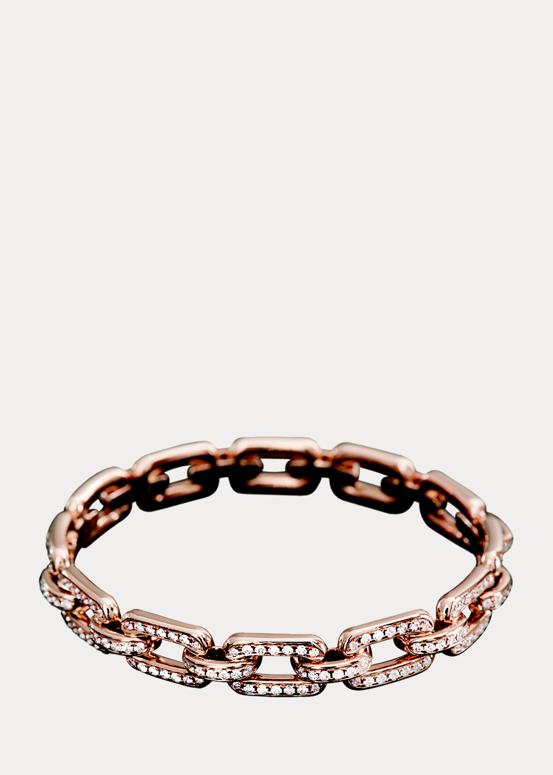 The Chunky Chain Collection Grote pavé gezette roségouden armband 1