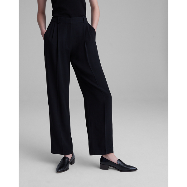 womens tuxedo trousers with satin stripe