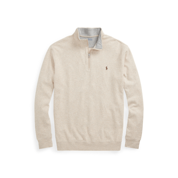 Polo Ralph Lauren Men's Estaterib Cotton Quarterzip Pullover In Expedition Dune Heather ModeSens