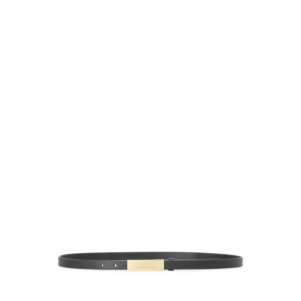 Ceinture à plaque logo en cuir