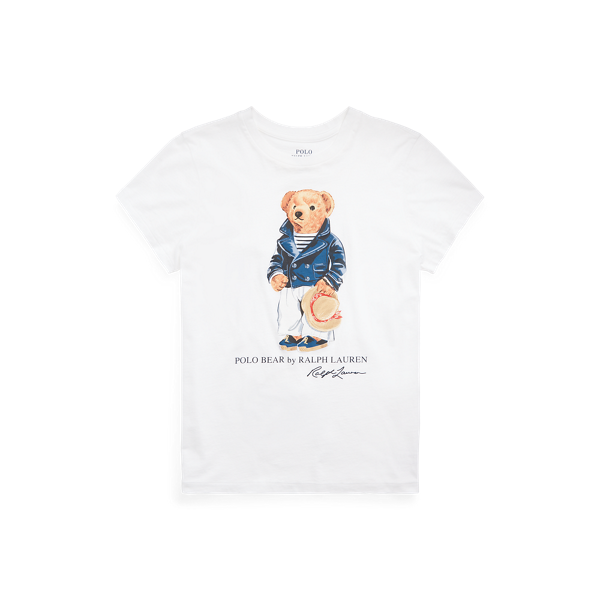 T-shirt Polo Bear marin en coton