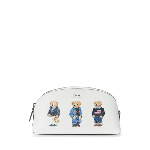 Polo Bear Leather Cosmetic Pouch for Women | Ralph Lauren® UK