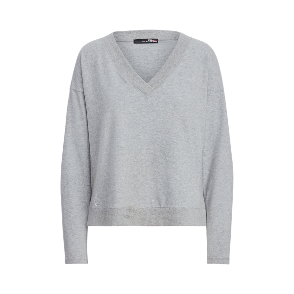 Pull à col en V en jersey