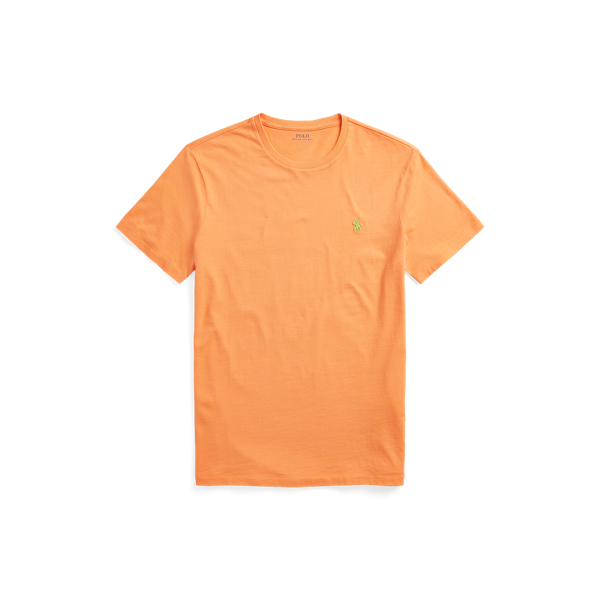 Ralph Lauren Custom Slim Fit Jersey Crewneck T-shirt In Classic Peach