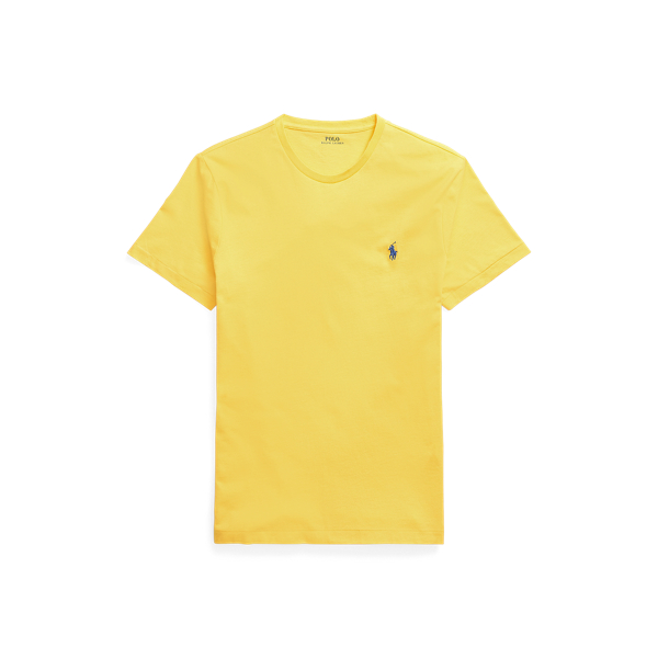 Ralph Lauren Custom Slim Fit Jersey Crewneck T-shirt In Racing Yellow