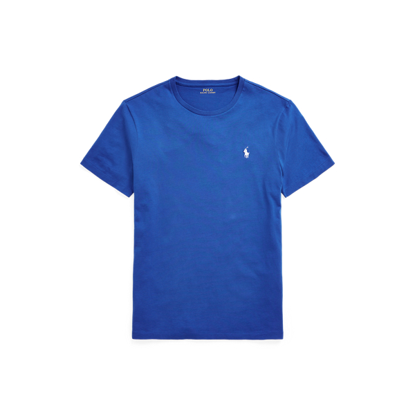 Ralph Lauren Custom Slim Fit Jersey Crewneck T-shirt In Sapphire Star