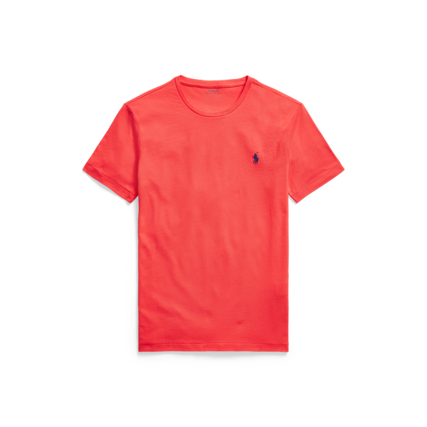 Ralph Lauren Custom Slim Fit Jersey Crewneck T-shirt In Racing Red