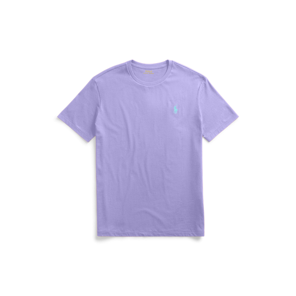 Ralph Lauren Custom Slim Fit Jersey Crewneck T-shirt In Hampton Purple