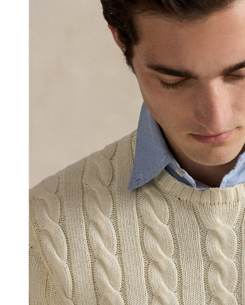This cotton jumper combines two of Polo's most iconic design elements: a textural cable-knit motif and our signature embroidered Pony.