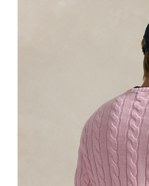 This cotton jumper combines two of Polo's most iconic design elements: a textural cable-knit motif and our signature embroidered Pony.