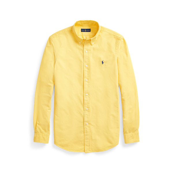 ralph lauren yellow button down shirt