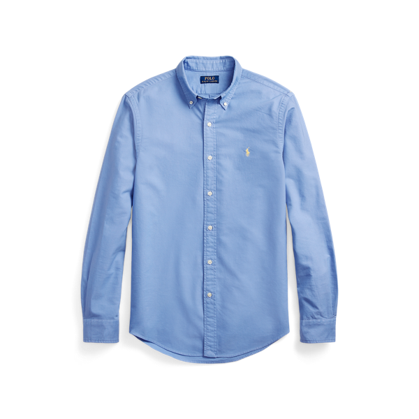 Chemise Oxford cintrée teinte en pièce