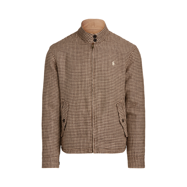 Polo Ralph Lauren Reversible Jacket In Houndstooth/monument Tan