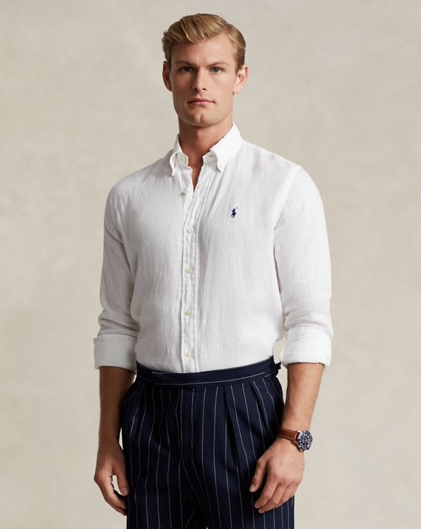 birth earthquake Miscellaneous goods Men's White Linen Casual Shirts & Button Down Shirts | Ralph Lauren