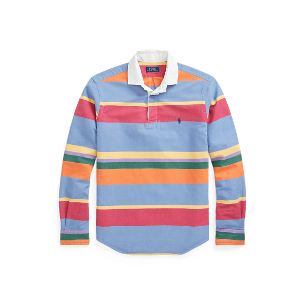 CLASSIC COMBED COTTON UNIVERSITY OF OXFORD STRIPED RUGBY SHIRT 