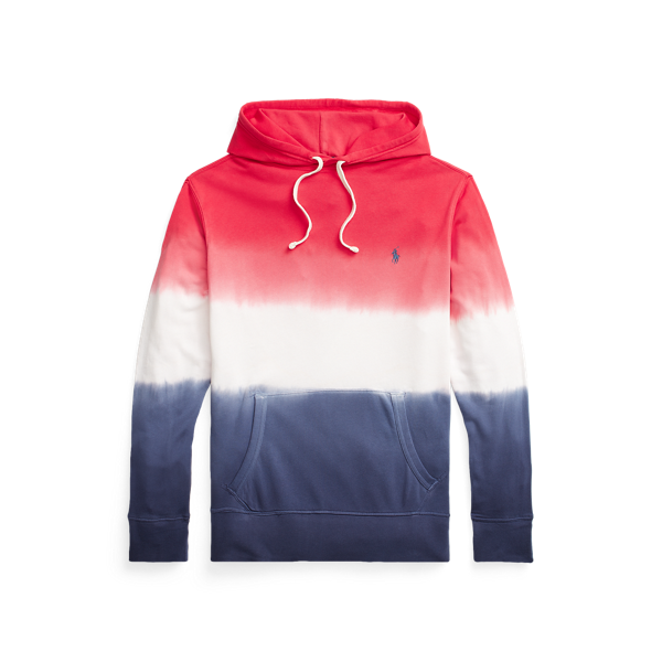 Sweat à capuche en coton éponge dip-dye