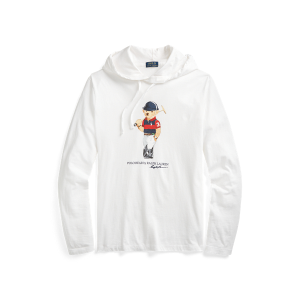 polo bear long sleeve hooded t shirt