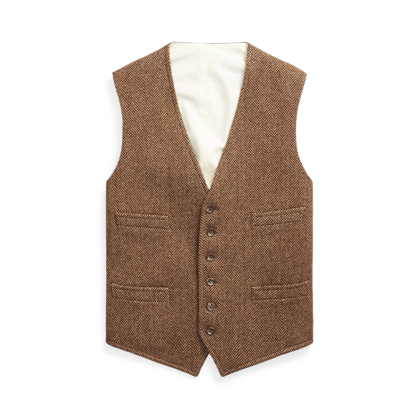 Gilet en laine à chevrons