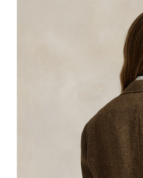 Created to mark the 50th anniversary of  Ralph Lauren Lauren, the RL67 Jacket draws inspiration from a blazer that has been a treasured part of Mr Lauren's wardrobe since 1971. This unisex reinterpretation is crafted in Italy from wool herringbone custom-developed with Ireland's Magee 1866 mill, which has been a  Ralph Lauren Lauren partner for over 50 years.