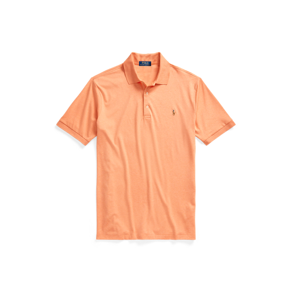 Polo Ralph Lauren Soft Cotton Polo Shirt In Sunset Orange Heather