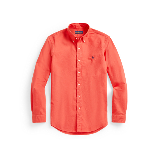 Men's Classic Fit Garment-dyed Oxford Shirt In Racing Red
