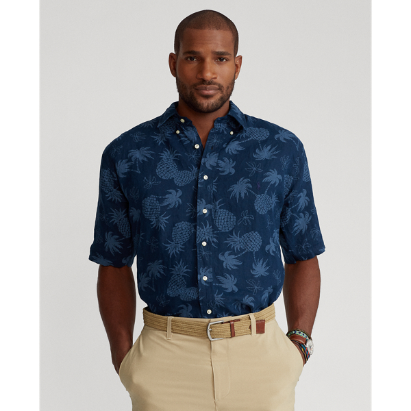 Polo Ralph Lauren Men's Big & Tall Pineapple-print Linen Shirt In ...